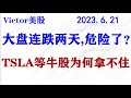 美股连跌两天，要跌了吗？TSLA等牛股，很多人买了，却拿不住，“赚就赚小的，亏就亏大的”的原因。