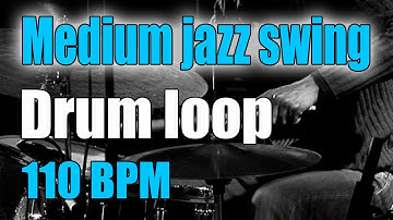 Jazz Swing Drum Track (brushes) | Medium Tempo | 110 BPM