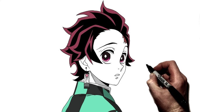 HOW TO DRAW TANJIRO - DEMON SLAYER (Kimetsu no Yaiba) - 