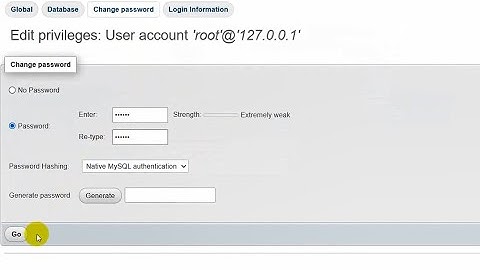 How to change password phpmyadmin