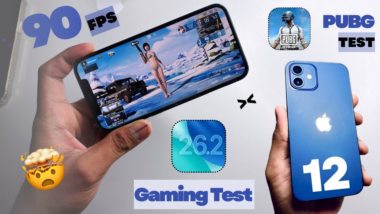 iPhone 12 on iOS 26.2 🔥 Performance Test + PUBG Gameplay + Boot Time | FPS & Heating