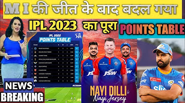 IPL 2023 Today Points Table | MI vs DC After Match Points Table| IPL 2023 Points Table