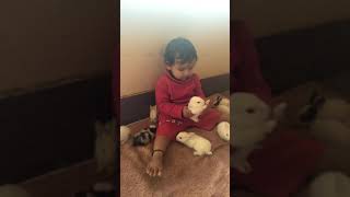 Dhani selling rabbit#shorts #viralvideo #foryou #cutebaby #sale