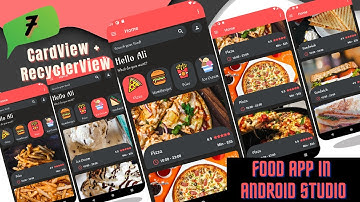 CardView In Android Studio | RecyclerView AndroidStudio | Food App In Android Studio | Home Fragment