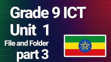 Grade 9 ICT Unit 1 – File and Folder Management | Ethiopian Curriculum