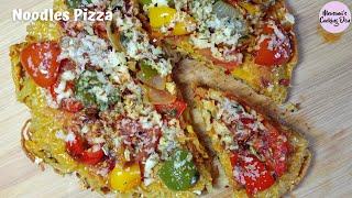 Instant Noodles Pizza | Without Oven Cheesy Noodles Pizza | Maggi Pizza Recipe | Magizza
