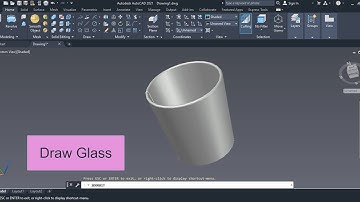 Draw water Glass by autocad