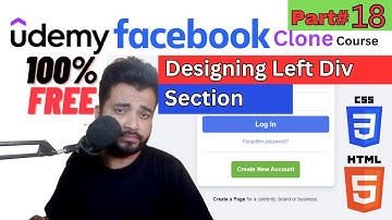 Building Facebook Clone with Pure CSS | Master HTML5 & CSS3 | Designing Left Div Section Part 18