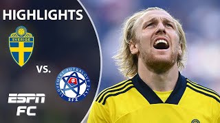 Emil Forsberg konverterar från plats för Sverige i vinst mot Slovakien | Höjdpunkter | ESPN FC