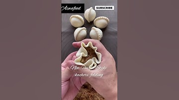 New style kachori folding ideas |Easy idea unique style kachori  Ramzan recipe byazwafood #short