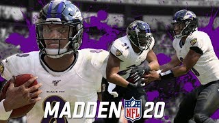 THE 100 YARD LAMAR JACKSON CHALLENGE!! LAMAR IS A CHEAT CODE! MADDEN 20 GAMEPLAY