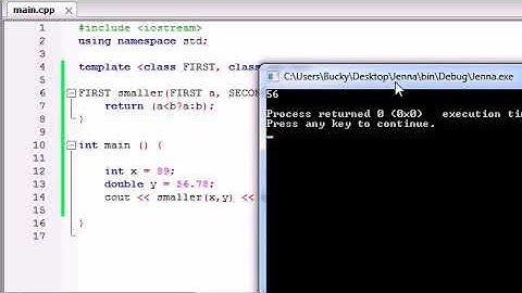 C++ Tutorials   59   function Templates with Multiple Parameters