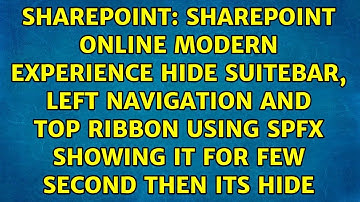 SharePoint online modern experience hide suiteBar, left navigation and top ribbon using SPFX...
