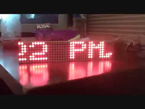 40x8 matrix led Clock with Arduino