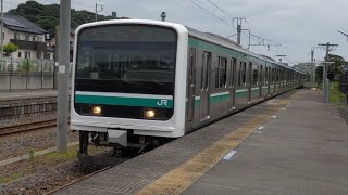 E501系磯原駅入線から発車まで