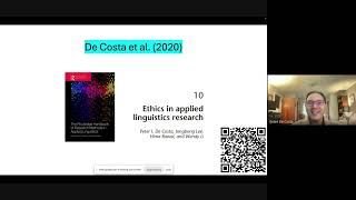 27th PADS VIDEO  Ethics in Applied Linguistics Research by Prof. Peter I. De Costa