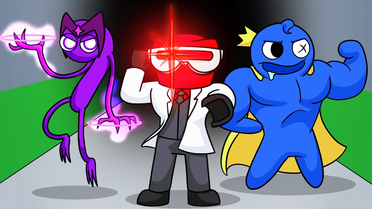 ⁣RAINBOW FRIENDS, But They're SUPERHEROES?! (Cartoon Animation)