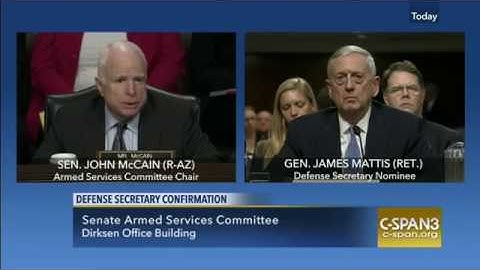 John McCain Asks General James Mattis About The New World Order During Senate Confirmation Hearing