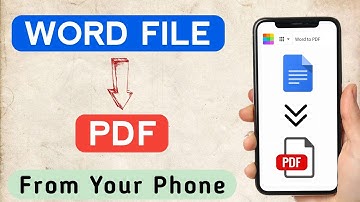 How to Convert Word to PDF on Phone | Doc to PDF | Android & IPhone