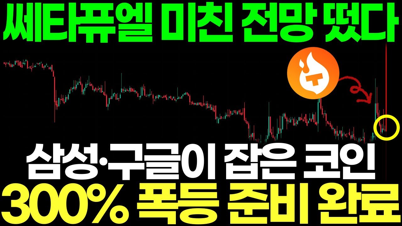 쎄타퓨엘 코인 전망 300% 폭등 준비 완료! 삼성, 구글이 잡은 코인? - YouTube