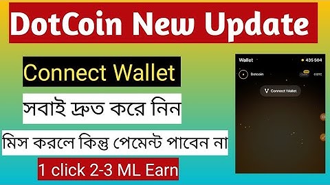 Dot coin wallet connect | Dot Coin এ Wallet Connect করবো কিভাবে | How To Connect Wallet on Dot Coin