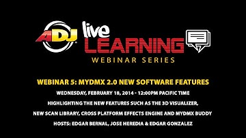 ADJ Live Learning Webinar #5: myDMX 2.0 & myDMX Buddy Software Features