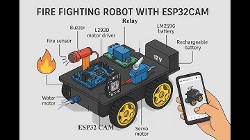 HVS-3623. Fire Fighting Robot with ESP32CAM.