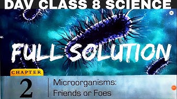 DAV CLASS 8 SCIENCE CHAPTER 2 QUESTION ANSWERS | MICROORGANISMS FRIENDS AND FOES SOLUTION  EDUMAGNET