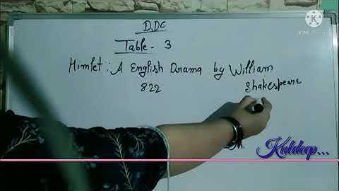 DDC..19th edition......Table 3 and 4th........