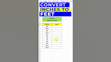 Convert inches to feet in excel 👌 Excel bangla tutorial #excelshorts #exceltricks #exceltutorial