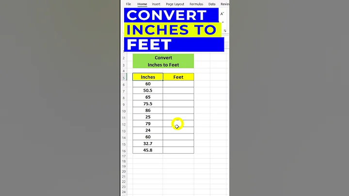 Convert inches to feet in excel 👌 Excel bangla tutorial #excelshorts #exceltricks #exceltutorial