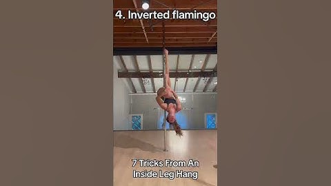 7 pole dance tricks from an inside leg hang demonstrated on spin pole #poledance #polefit #polesport