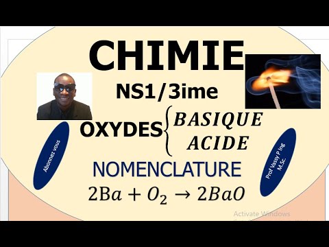Nomenclature Des Oxydes Oxyde Basique Oxyde Acide