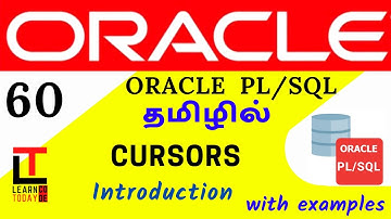 Cursors in PLSQL | Oracle PLSQL tutorial in TAMIL @learncodetodaytamil