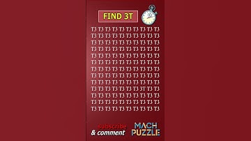 Find 3T where? | Brain Teaser IQ Test #shorts #different #puzzles #opticalillusion #quiz