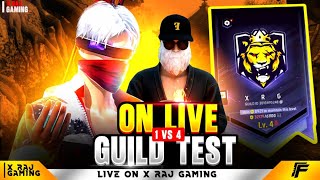 🔥 1v4 GUILD TEST LIVE 😱 | XRG FAMILY ENTRY 🔥 | INSANE CLUTCH GAMEPLAY 😈 | FF LIVE CAN YOU PAAS ?