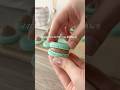 チョコミントみたいな見た目のチョコマカロン