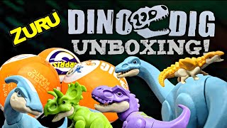 NEW LINE! Zuru Toys Dino Dig UNBOXING! Multiple Dinos in each ball!
