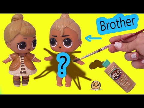 LOL Surprise Boy Peanut Butter & Jelly Brother Doll DIY Craft Makeover Painting Video