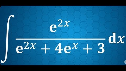 How to Integrate e^(2x)/(e^(2x)+4e^x+3) | Full Step-by-Step Solution