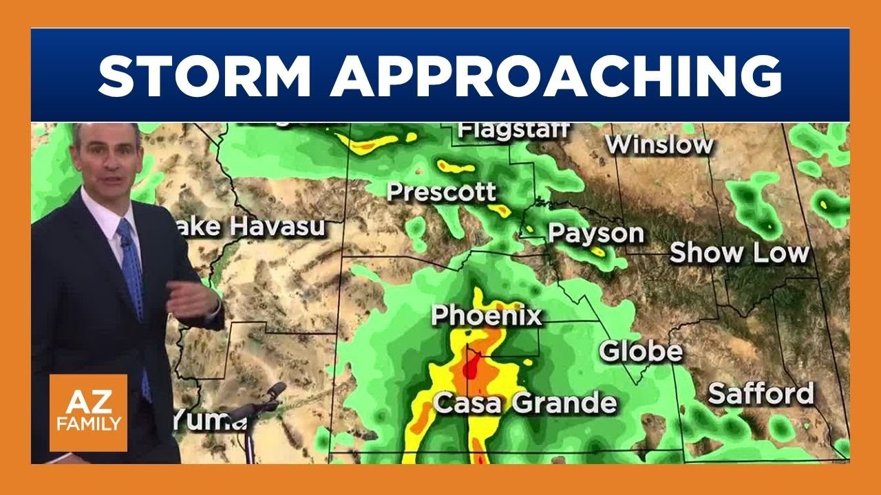 Thunderstorms and showers ahead for Phoenix area - YouTube