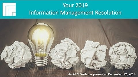 Your 2019 Information Management Resolution