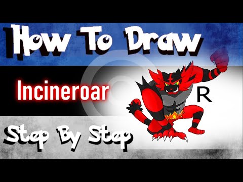 How To Draw Incineroar Step By Step - YouTube