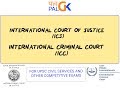 International Court of Justice (ICJ) & International Criminal Court (ICC)