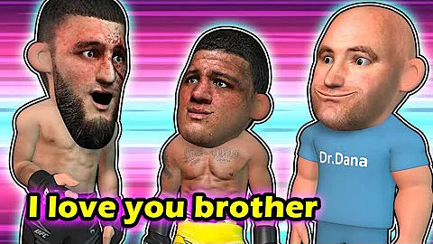 Khamzat visits Gilbert after the fight