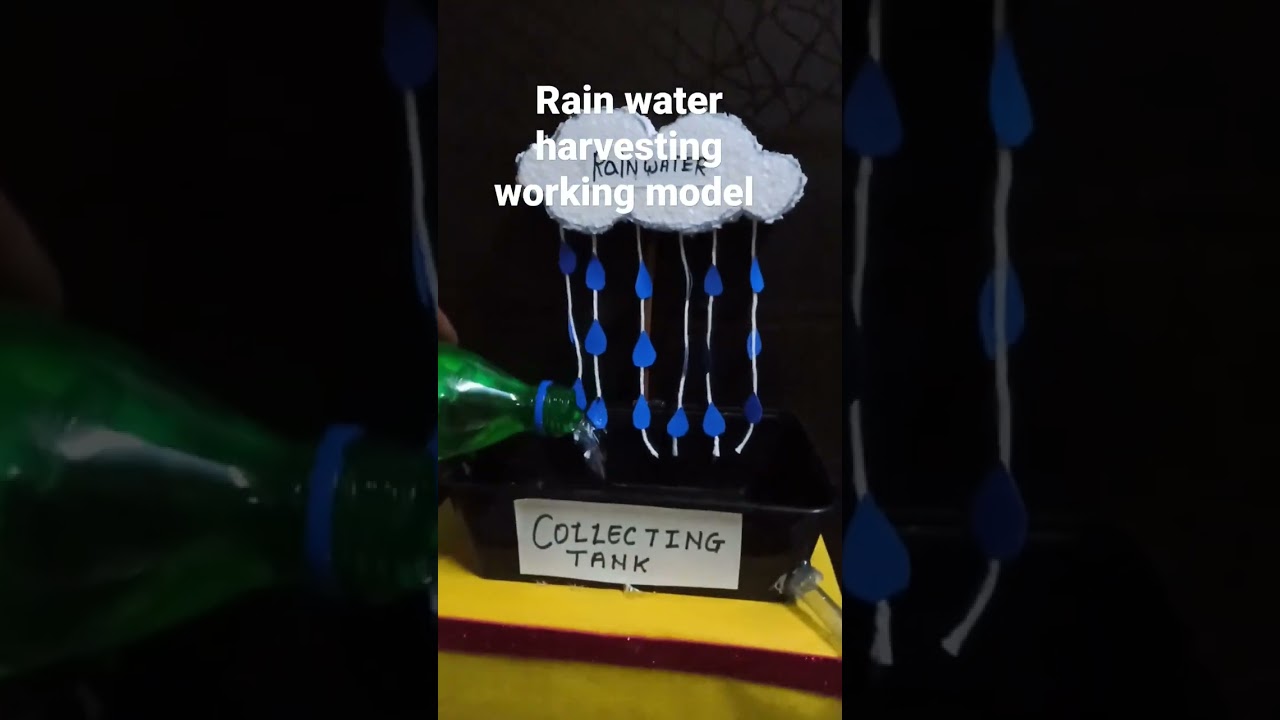 rain water harvesting working model for kids