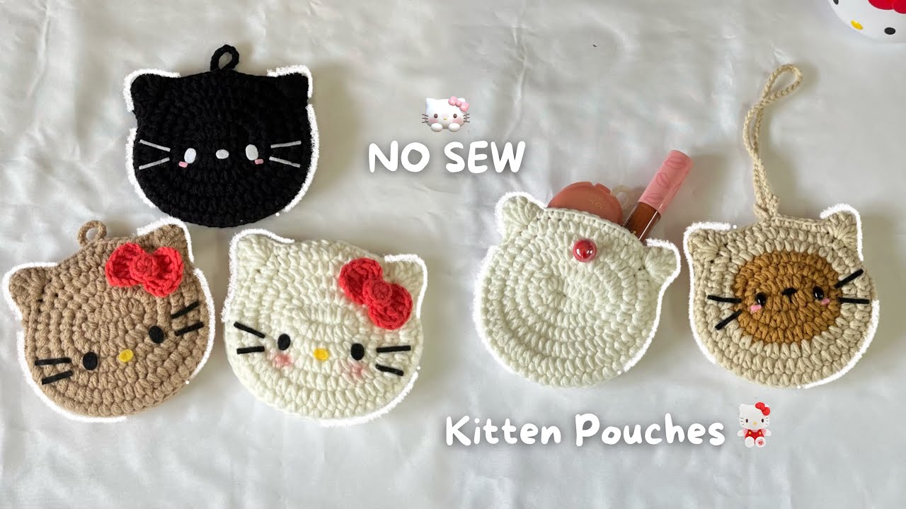 ✨Без шитья✨ Вязаные крючком мешочки для котят | Быстрое и простое вязание крючком