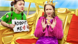 Adopted by BILLIONAIRE Family | Poor VS Rich Teenager