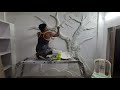 How to paint a tree on a wall | Spray painting ideas