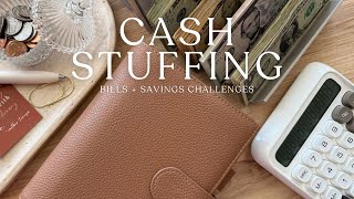 Cash Envelope Stuffing | Bills + Savings Challenges | Oct. No°1